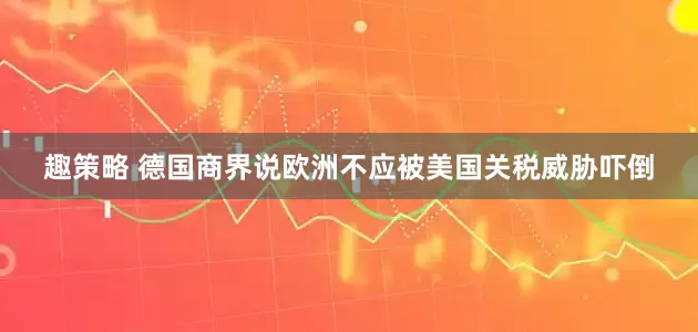 趣策略 德国商界说欧洲不应被美国关税威胁吓倒